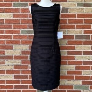 Calvin Klein Textured Round Neck NWT Black Sleeveless Mini Dress 👗